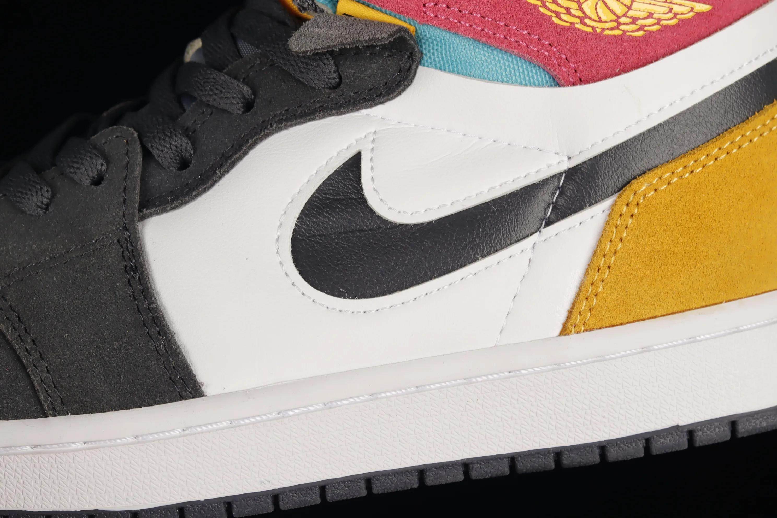All categories Air Jordan Jordan series basketball shoes Air Jordan 1 High Air Jordan 1 Zoom CMFT AJ1 Joe 1 white black yellow color matching CT0978-016